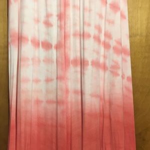 Maxi skirt peach and white